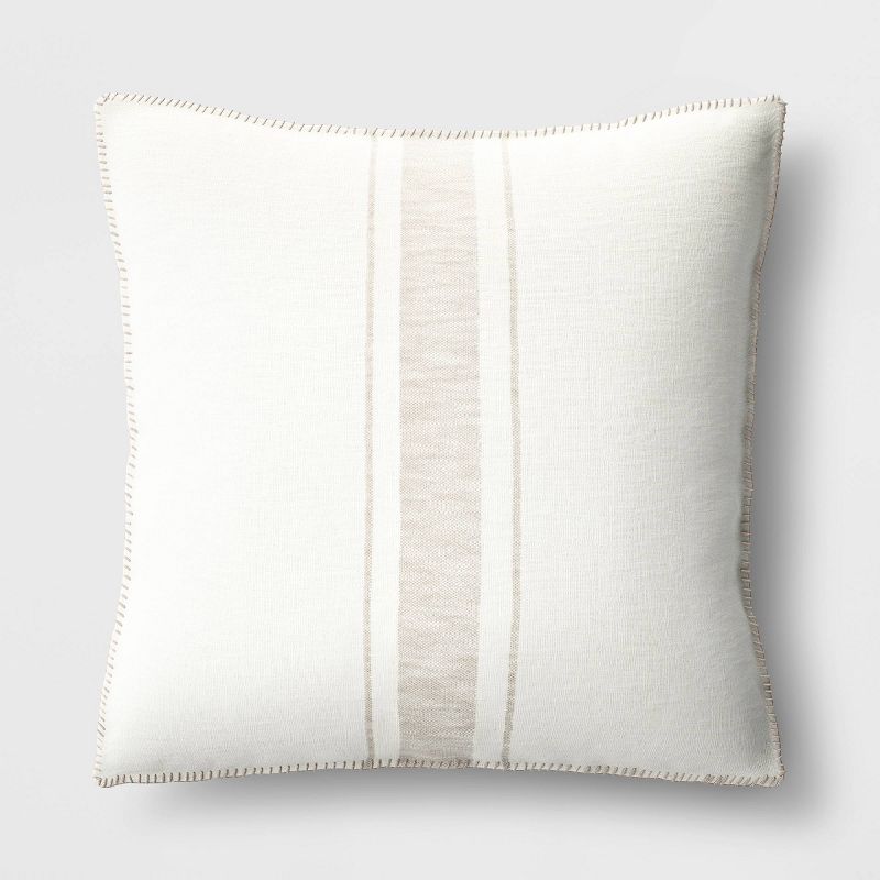 Oversized Placed Striped Square Throw Pillow - Threshold™