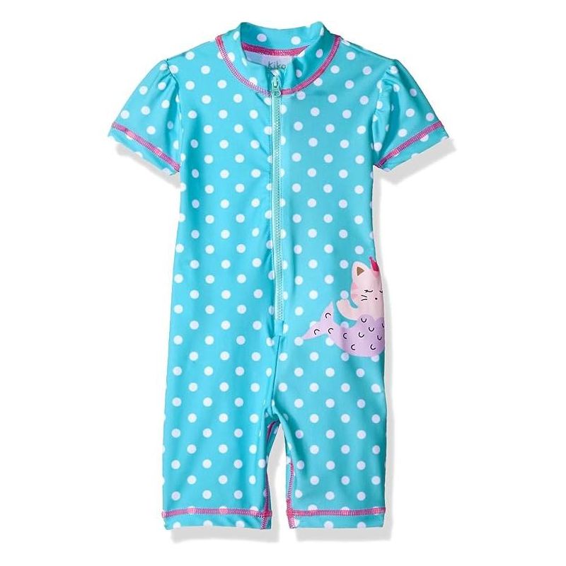 KIKO & MAX Infant Girl's One Piece Full Body Rash Guard Swimsuit