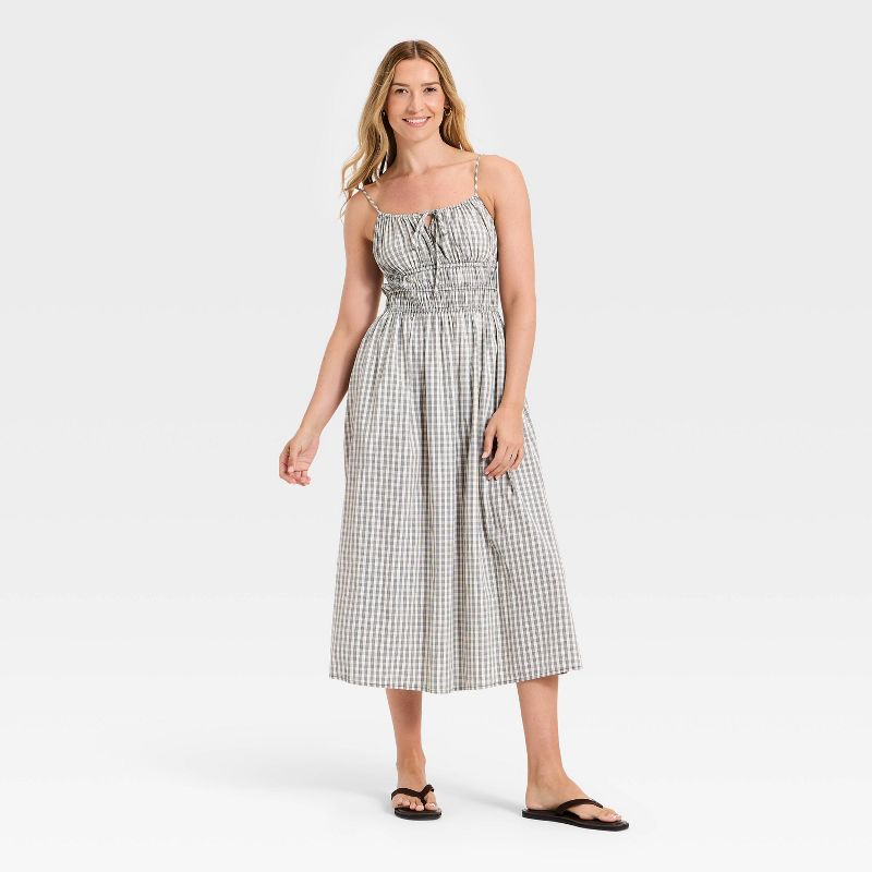 Women's Sleeveless Smocked Midi Sundress - Universal Thread™