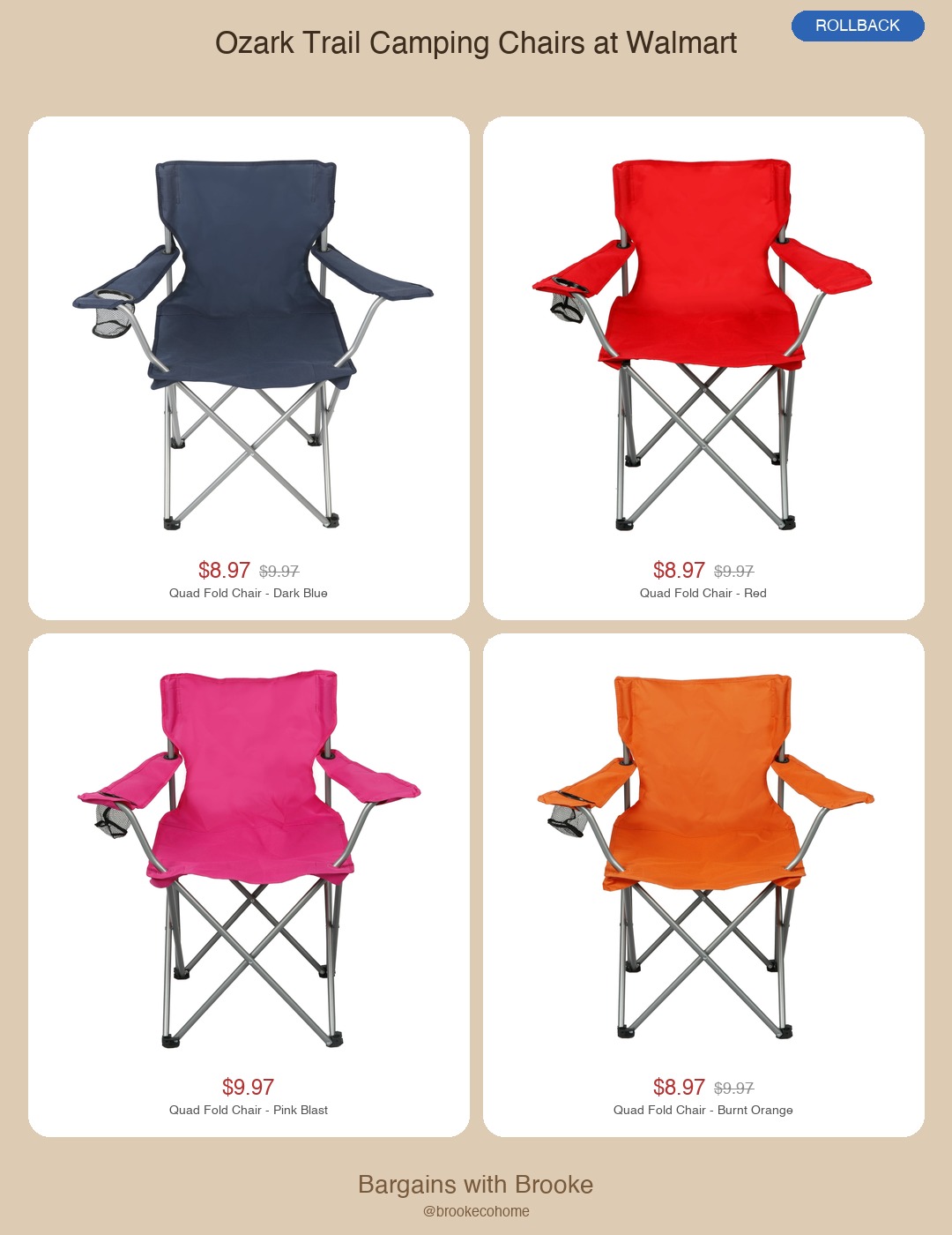 ozark trail camping chairs at walmart