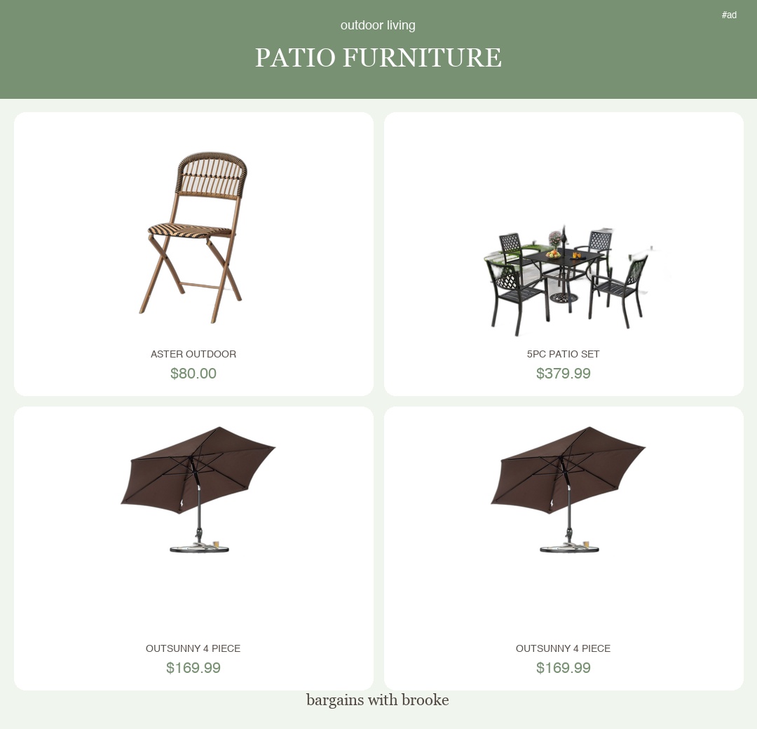 patio furniture deals for summer