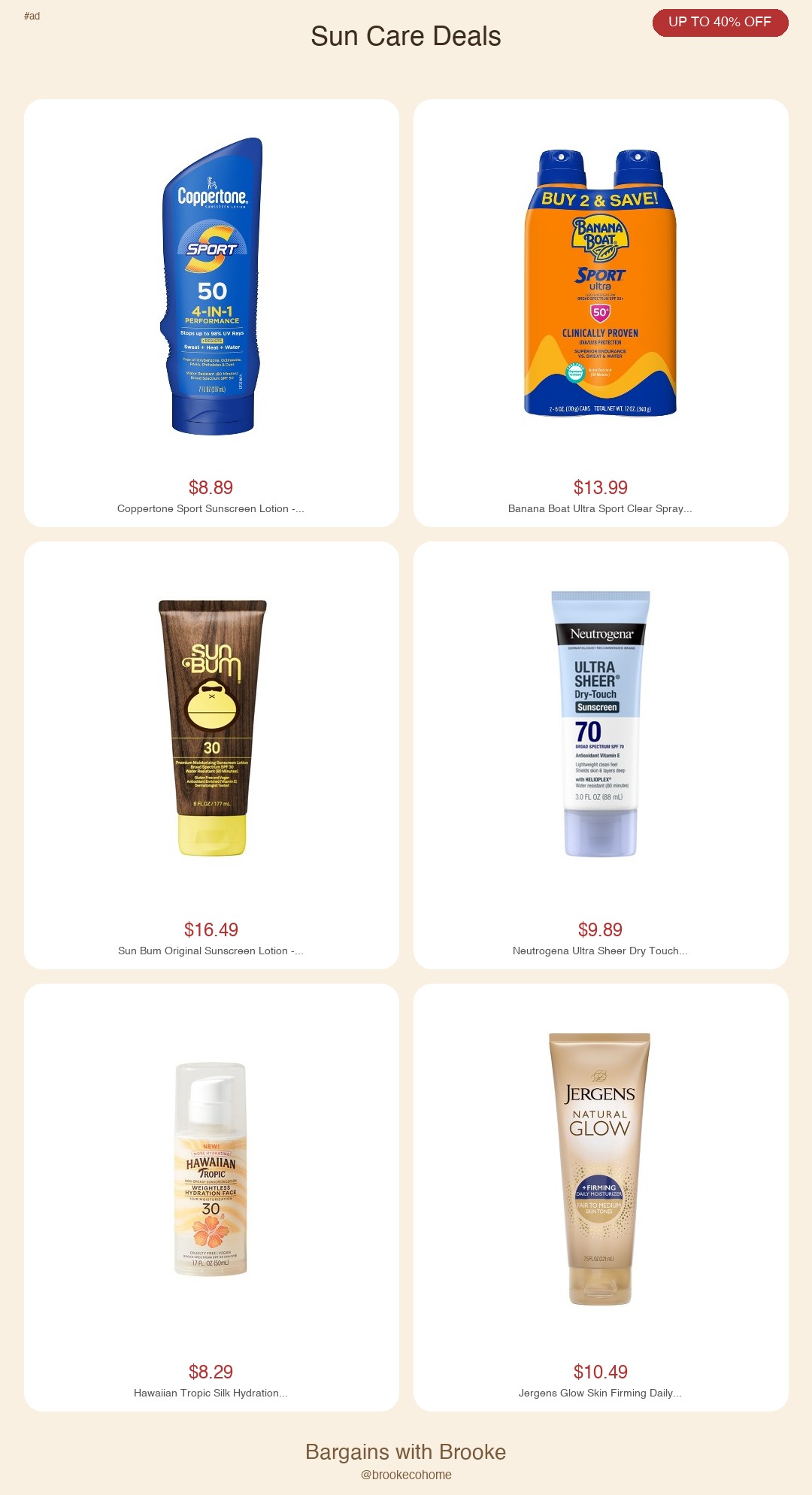sun care deals up to 40% off at target