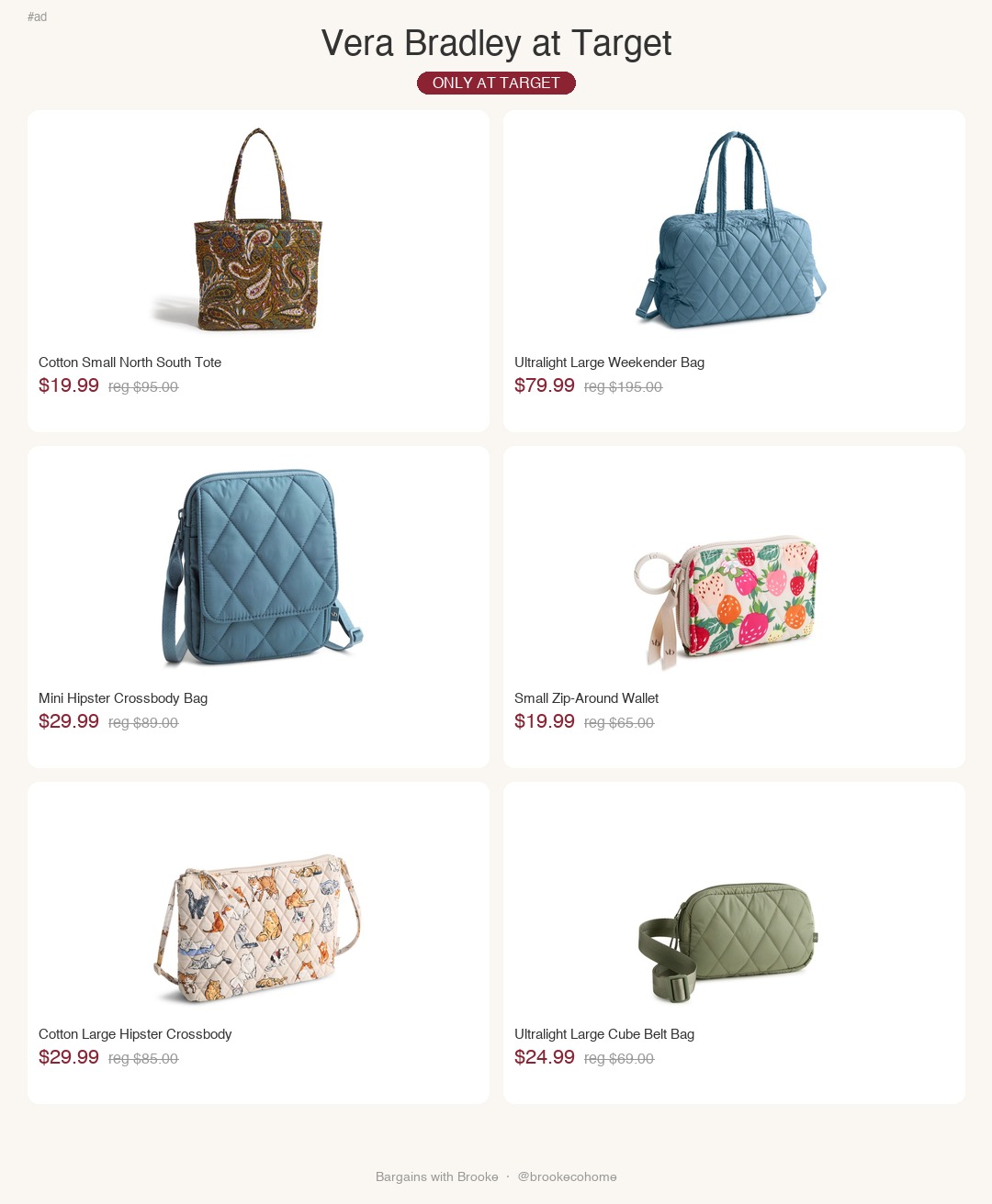 vera bradley at target up to 79% off