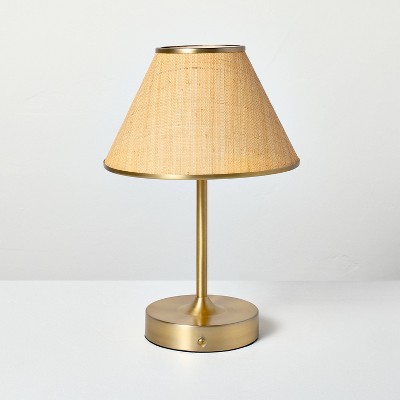 Woven Portable Table Lamp Brass - Hearth & Hand with Magnolia