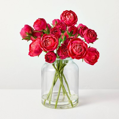 Large Pink Ranunculus Artificial Arrangement - Hearth & Hand with Magnolia