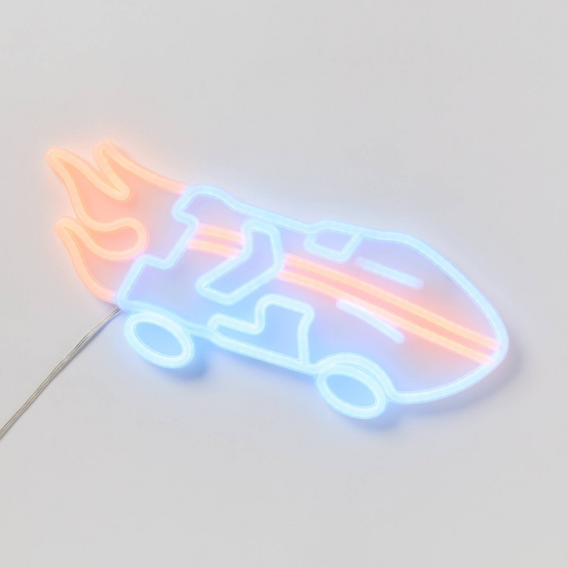 Hot Wheels Retro Neon Flaming Car Wall Light