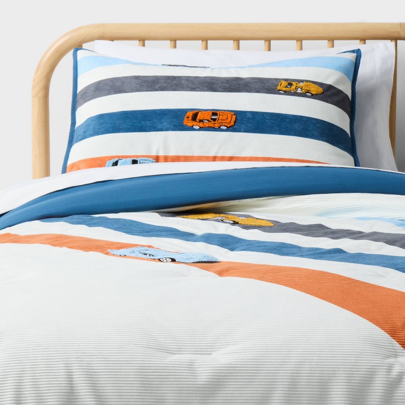 Hot Wheels Retro Track Corduroy Comforter Set