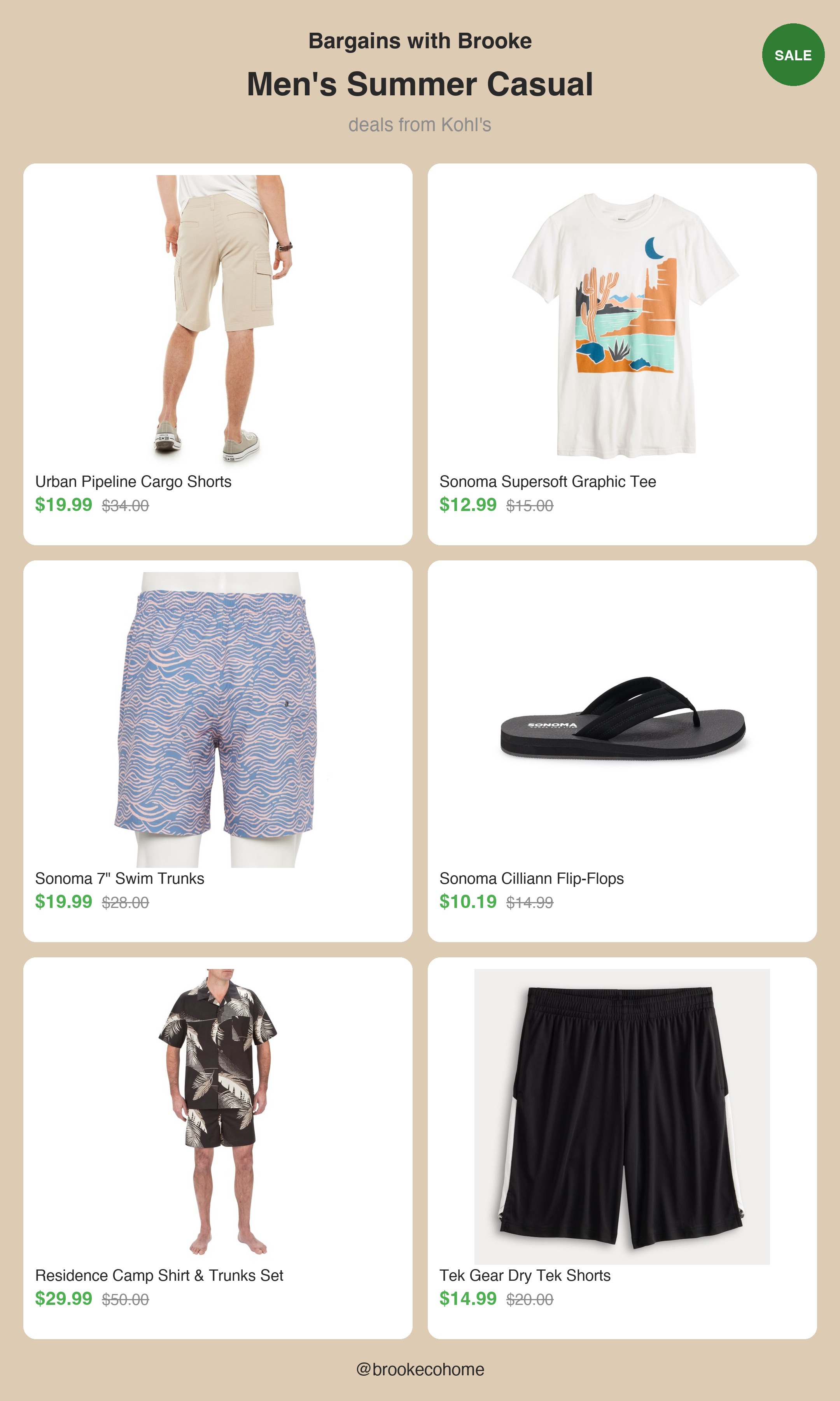 men's summer casual — kohl's