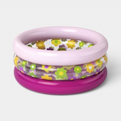 Mini 3 Ring Pool Flower Pattern Kiddie Pool - Sun Squad