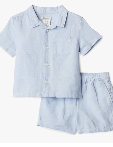 Cotton Linen Play Set - Light Blue