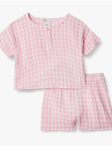 Cotton Gauze Play Set - Pink Gingham