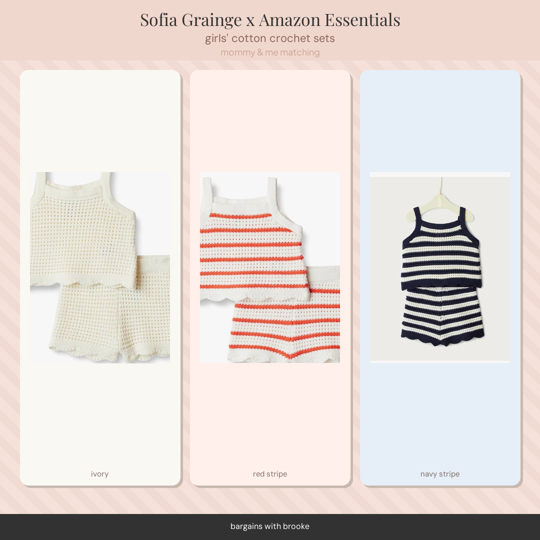 sofia grainge girls' crochet sets