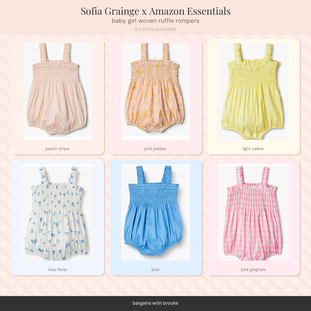 sofia grainge woven ruffle rompers