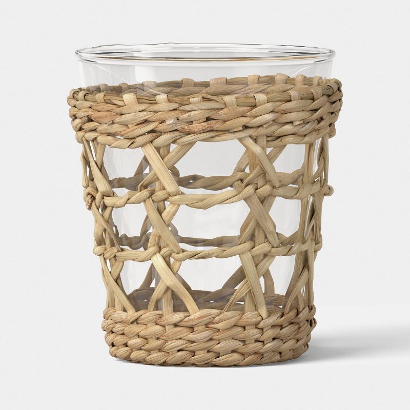 16.9oz Woven Rattan Glass Threshold