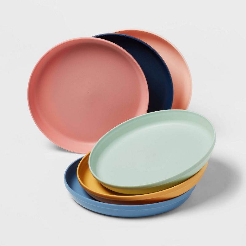 7 inch 6pk Plastic Kids Dinner Plates Pillowfort