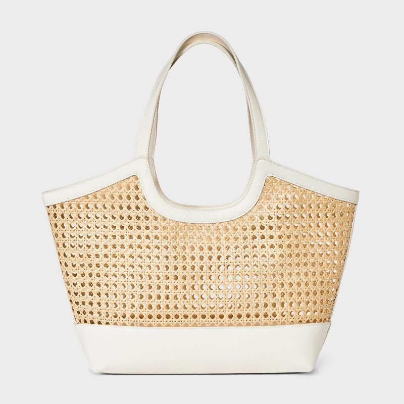 Straw Caning Tote Bag - A New Day