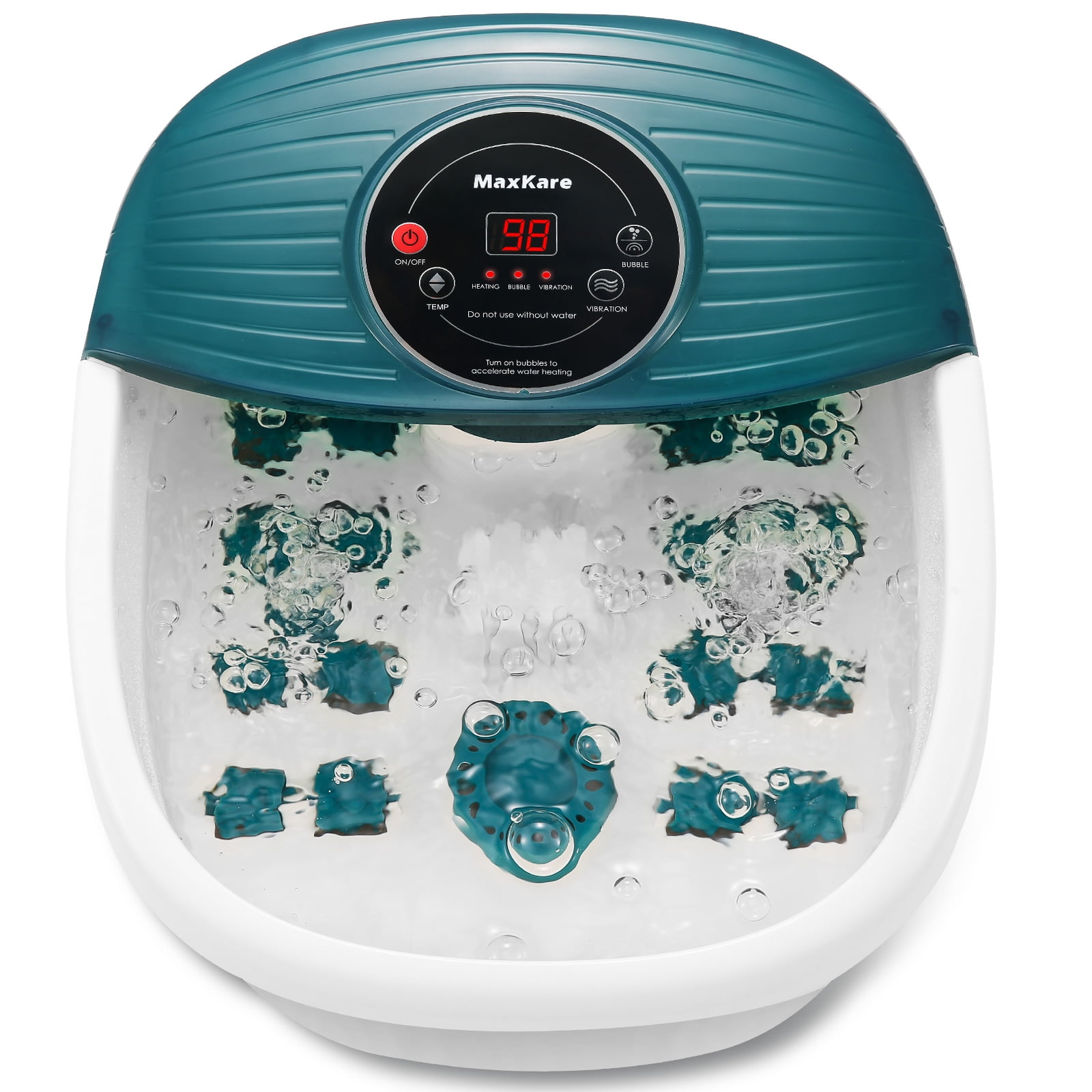MaxKare Foot Spa Bath Massager with Heat Bubbles Vibration